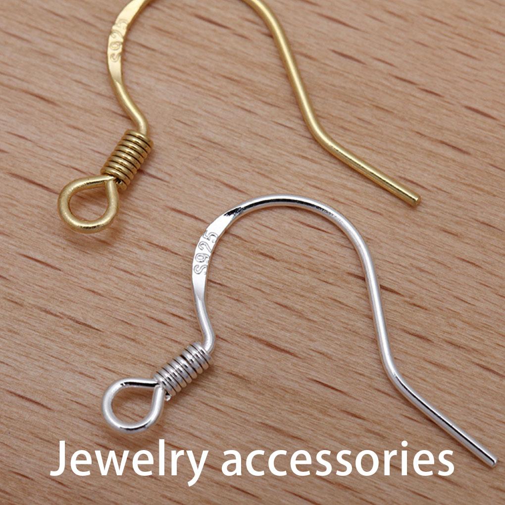 1 Pair Earring Hook Earhook Dangling Earrings Hooks Bead Clasp Fitting Jewelry Making Findings Handicraft Accessory
