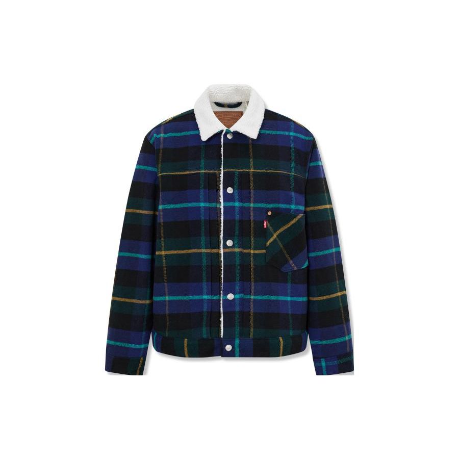 

Куртка Levis в клетку в британском стиле из искусственной овчины Мужские куртки Синяя A4882-0005 S