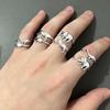 Vintage Dinosaur Rings for Lovers Charm Adjustable Opening Animal Rings Trendy Friendship Couple Jewellery Party Gift