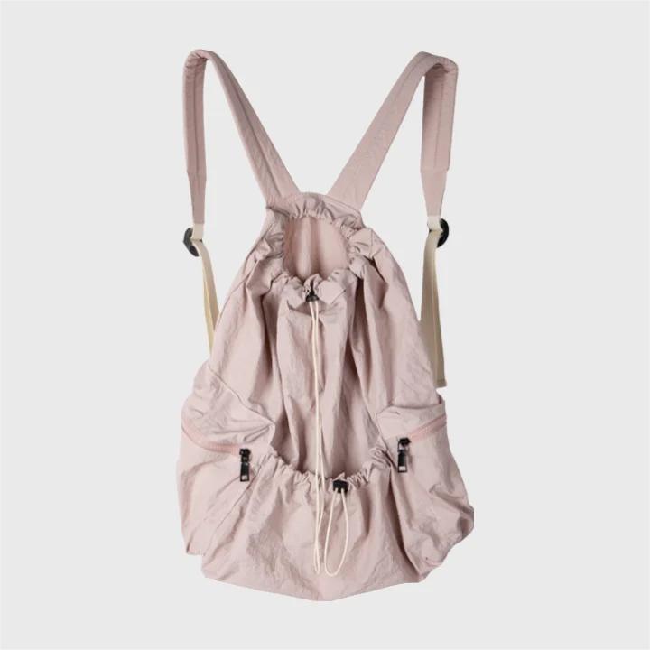 

Fashion Ruched Drawsting Backpacks for Women Casual Nylon Lady Backpack Light Weight Students Bag Large Capacity Travel Sac