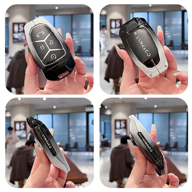 Lynk & Co nyckelskydd: Passar modeller 03, 06, 01, 05, 02, 09, 07 & 2025 - Metall- och High-End-alternativ finns tillgängliga.