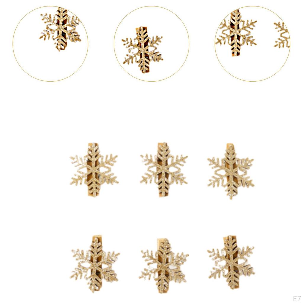 6 kusů přívěsků na vánoční stromek, dřevěné štítky, ozdoba pro festivalovou atmosféru