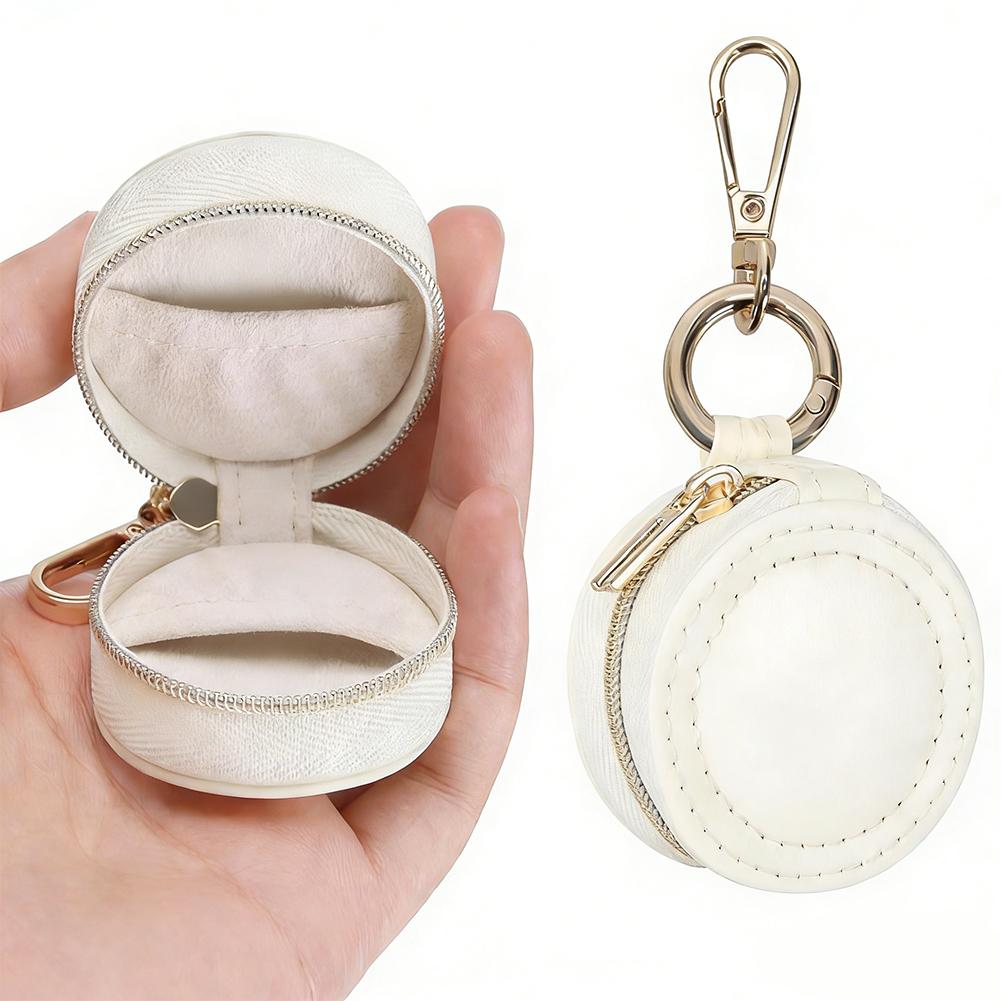 Portable Ring Keychain Holder for Gym and Travel, Cute Jewelry Holder for Sports Bag, Compact Ring Earring Necklace Storage Case