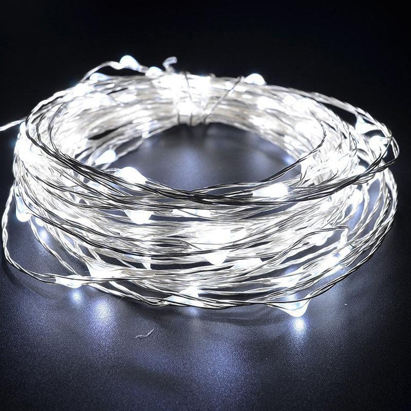 1/2PCS 1M 10LED String Lights Copper Wire Fairy Lights Outdoor Waterproof USB Garland Lamp Wedding Party Bedroom Decoration Lamp 1M 10 LEDs белый