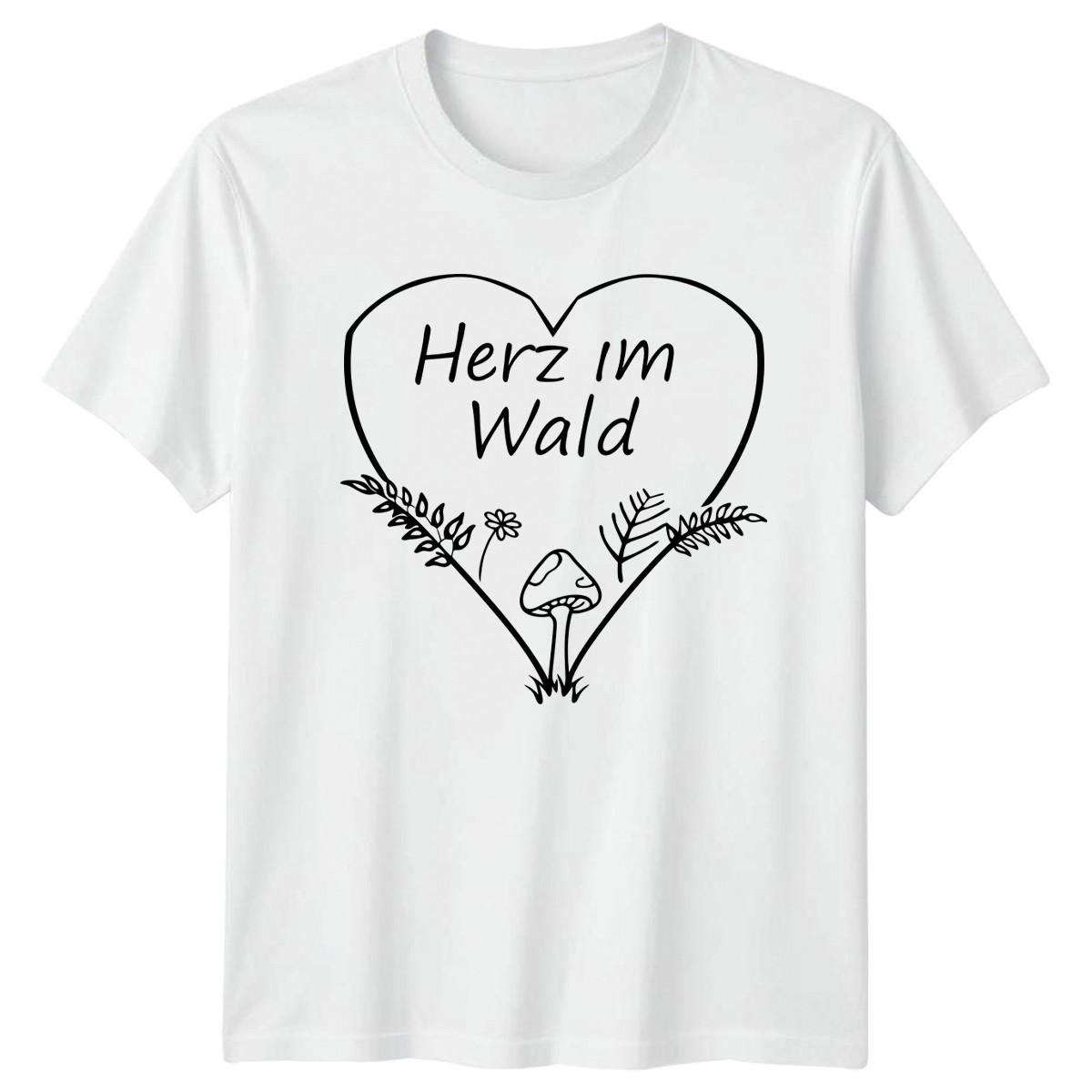 Herz Im Wald T-Shirt Woodland Nature Birthday Gift For Him And Her M