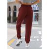 Women's solid color high-waisted sports and casual sweatshirt pants