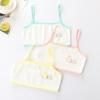 Girls' Cotton Breathable Training Bra - Wire-Free, Cartoon Design, Ages 8-12.