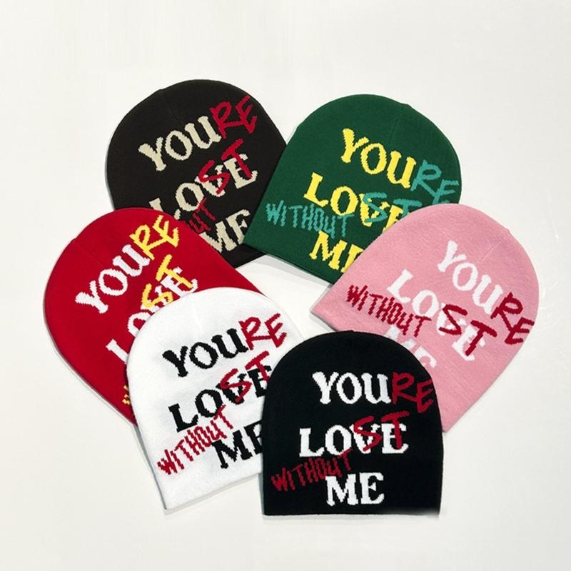 Winter Knitted Hat for Teen Windproof Hat with Jacquard Letter Skiing Riding Hat