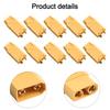 20PCS For XT90 Male and Female Connectors for RC Custom Wiring Projects with 90A Current Support and Secure Lock Fit
