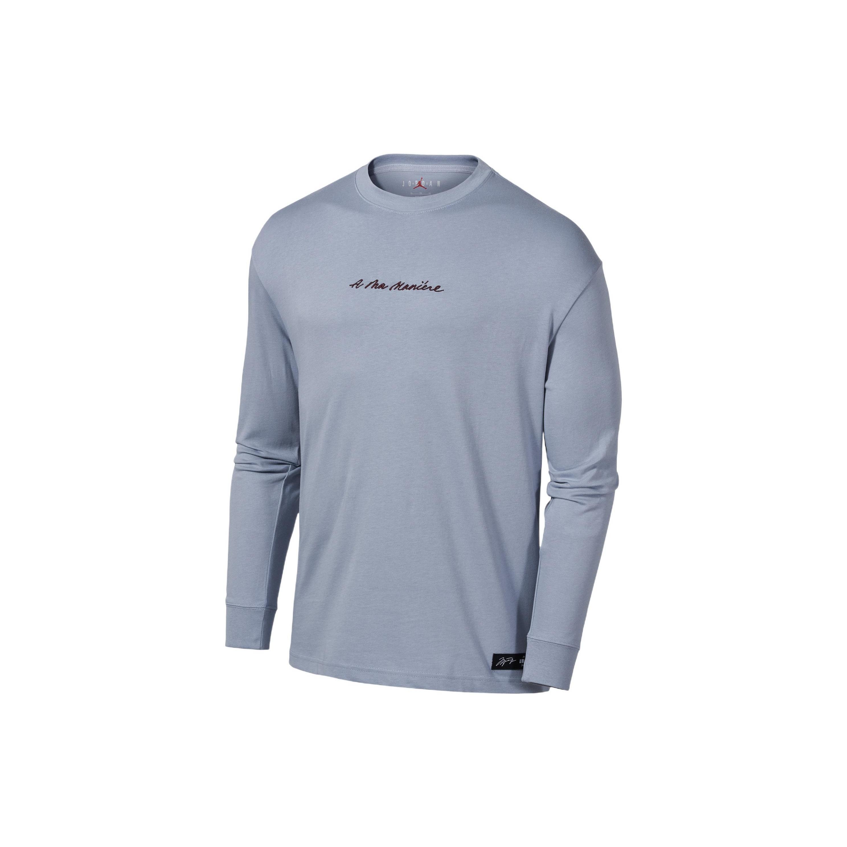 Air Jordan x A Ma Maniere SS22 Long Sleeve T-Shirt Light Blue Men s DJ9759-464 L