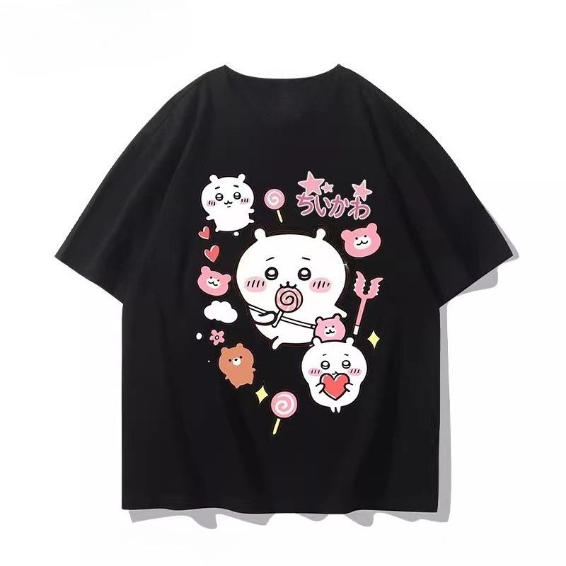 Cute Cartoon Bear Lollipop Graphic Tee M