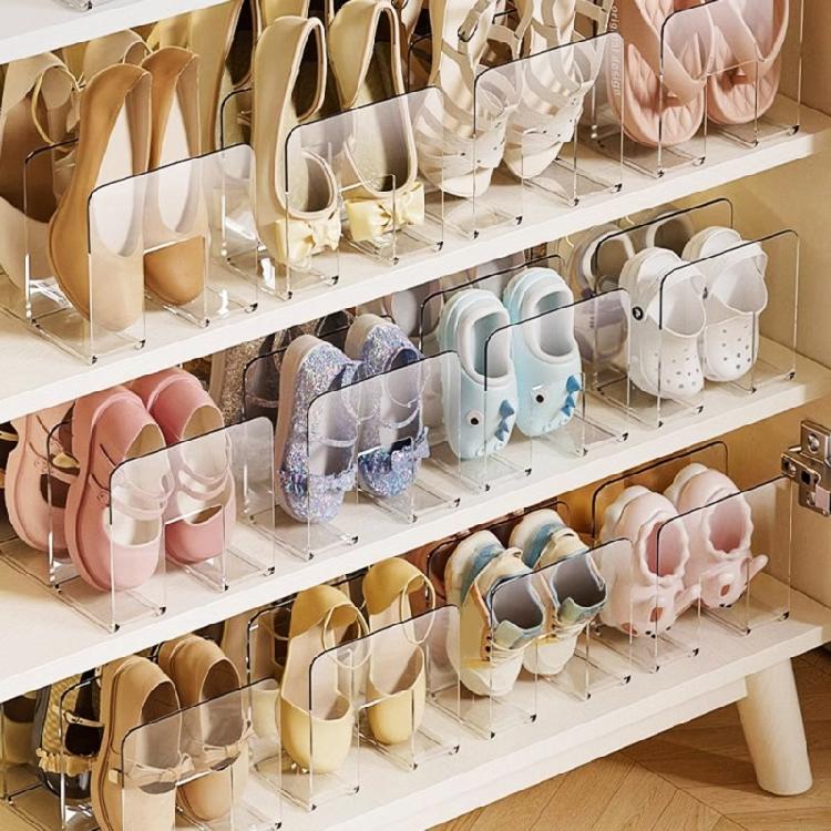 Vertical Shoe Rack For Children Adjustable Compartments Holds Multiple Pairs Efficiently