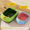 Dinosaur Semi-Enclosed Large Cat Litter Box - Washable & Anti-Splash