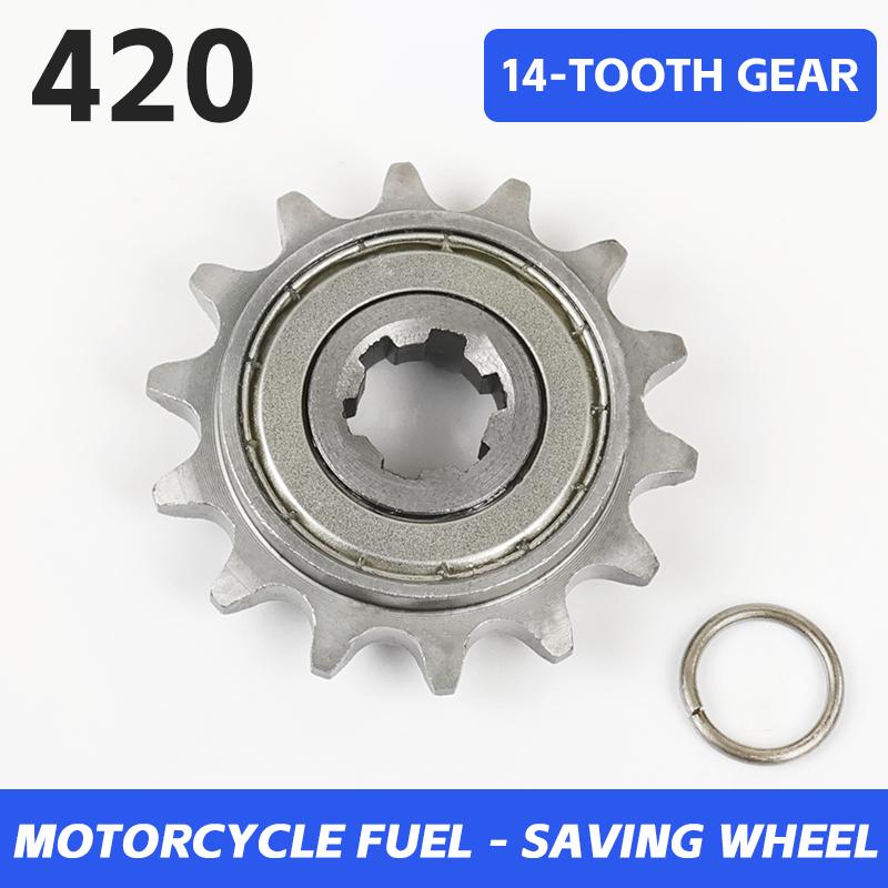 Hochwertiges Motorrad-Getrieberad Rollrad, Kraftstoffsparendes Rad, 428-15 Zähne, 420-14 Zähne kleines Ritzel