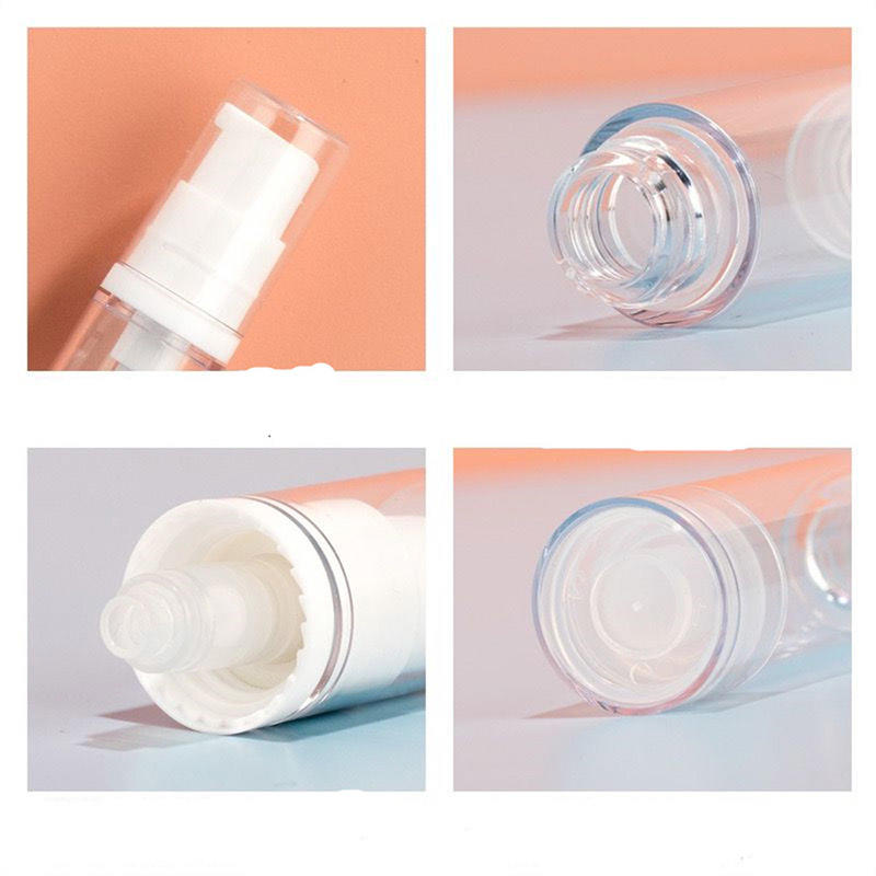 1 Set 5-10ML Clear Empty Refillable Airless Vacuum Pump Cream Lotion And Spray Portable Bottle Sample Packing For Toiletries