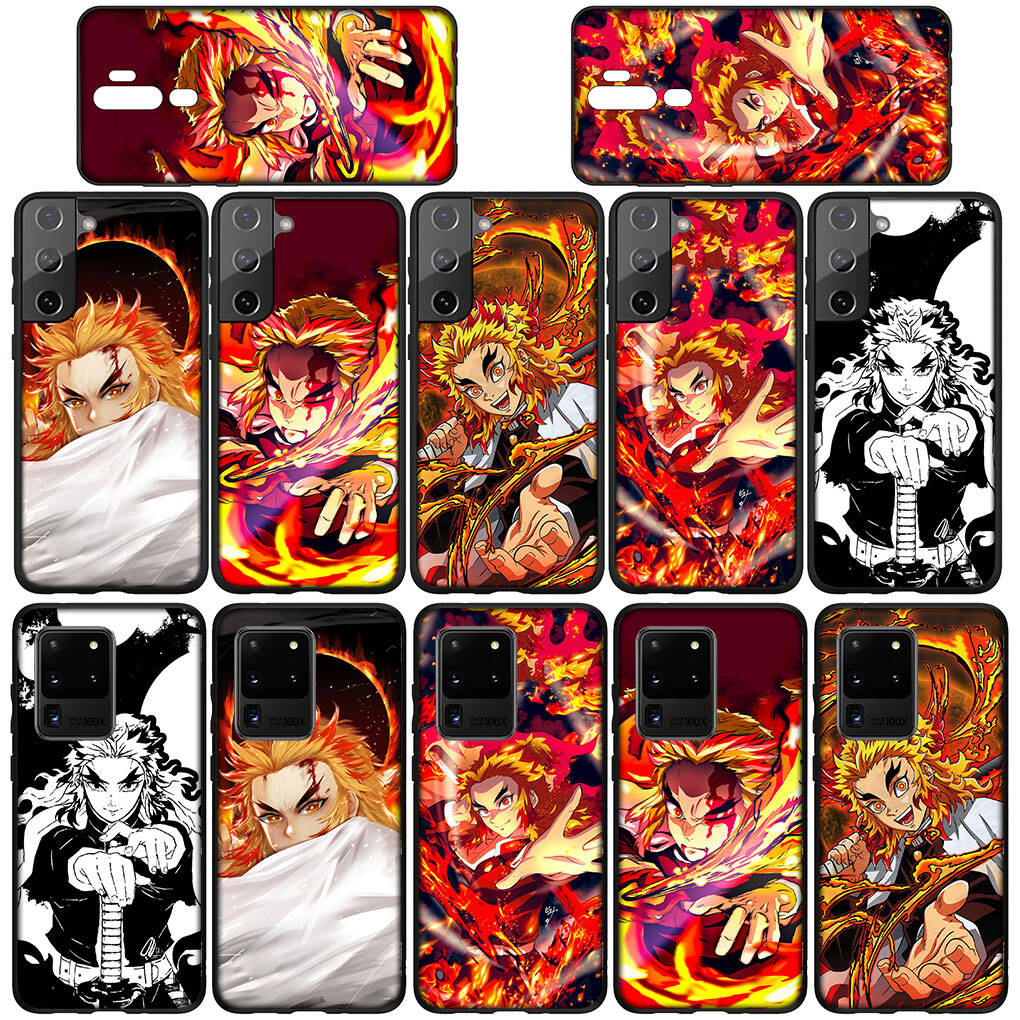 Phone Case for Samsung Galaxy S25 S23 S22 S24 Ultra FE S9 A05 A06 A15 A16 A36 A37 A35 A54 A55 A56 A57 A25 A26 A17 Demon Slayer Rengoku Kyoujurou Cover