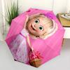 1 pièce Parapluie Pliant Automatique Masha et l'Ours, Conception Pliable Portable, Accessoire Extérieur Décontracté L1127109