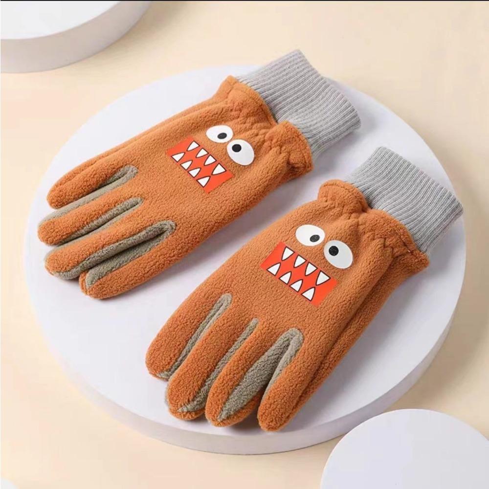 Children's gloves autumn and winter outdoor warm and windproof