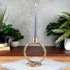 Candlestick Metal Gold Stand for a Long Candle Decorative Table 19 cm