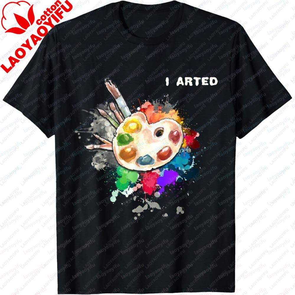 Unisex s Summer Fashion Short Sleeve Tee Orange Black Dynamic Splatter Art Print Casual Trendy Fashion Comfortable Daily Wear Tops