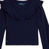 Polo Ralph Lauren T-Shirt FW25 Ruffled Round Neck Long Sleeve Kids tops 313978971-003