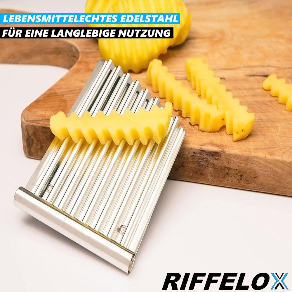 RIFFELOX Wavy Knife Wavy Cutting Knife Stainless Steel Ripple Fries Vegetables