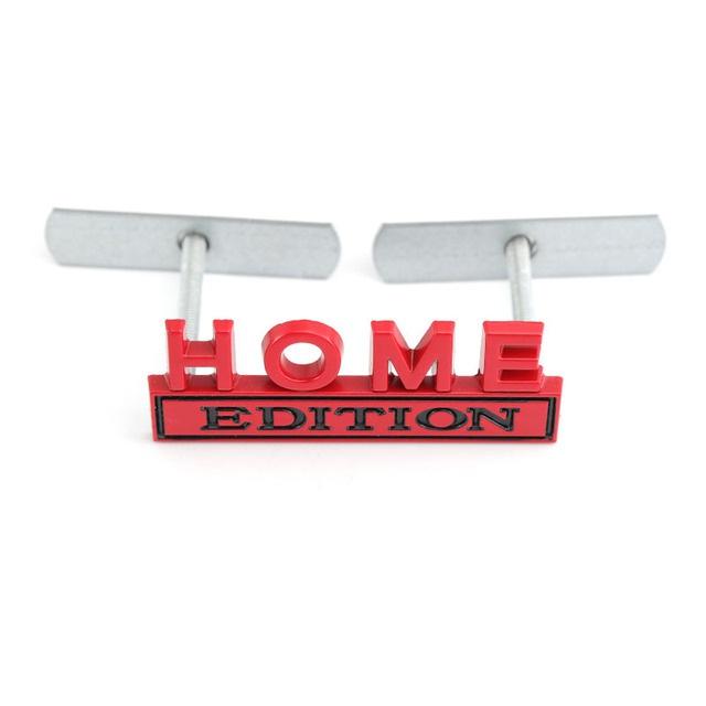 1Pc 3D Metal Home Edition Logo Car Front Grille Badge Side Fender Rear Trunk Emblem Sticker Decal