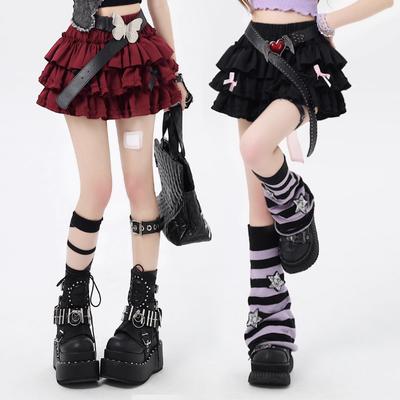 Japanese Kawaii Pleated JK Short Skirts Harajuku Y2k Lolita Style Mini Skirt Women Korean High Waist Bow Ruffles Cake Skirts