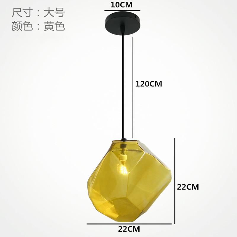 Simple Stone Glass Pendant Light Colorful Indoorp The Restaurant Dining Room Bar Cafe Shop Lighting Fixture