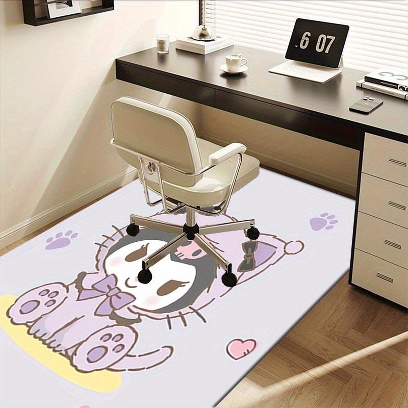 Office Rug Kawaii, Cat Anti-Slip Rug, Machine Washable for Living Room, Bedroom, Office, Multiple Sizes, Bedroom Mat, Decorative Mat, Durable Mat, Liv