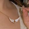 Engelsflügel Anhänger Halskette Y2K Funkelnde Flügel Schlüsselbein Kette Elegantes Schmuck Accessoire Für Frauen Hochzeit Party Choker