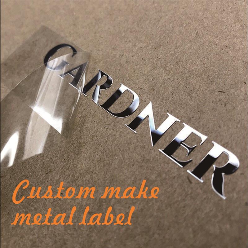 

Custom Silver Transfer 3D Sticker Metal Logo DIY Personalized Label Decal Waterproof Name Self-adhesive Brand Holograph Foil UV Medium