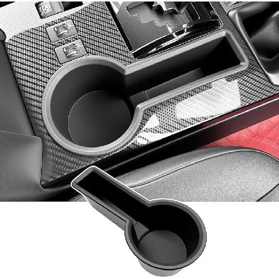 Upgrade Cup Holder Erts For 2014-2024 Toyota 4Runner Center Console Cupholder Coaster Liner Replaces Mat For 4 Runner Interior Accessories