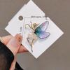 Emerald Insect & Butterfly Brooch: Exquisite Metal Tassel Dragonfly Pin