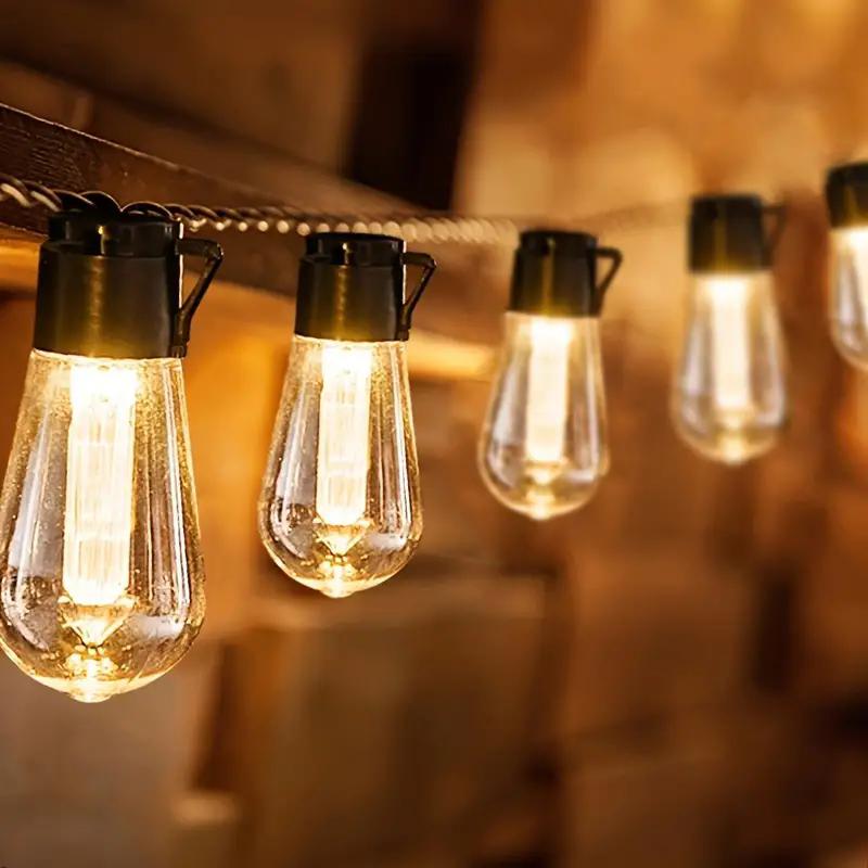 Solar Powered LED String Lights Highlight Outdoor Shatterproof Big Bulbs Garden Holiday Decor Waterproof Lights Camping Light