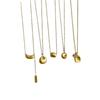 New Chinese Ancient Gold Chubby Fu Ingot Pendant Necklace Women'S Simple Fashion Temperament Versatile Neck Chain Sweater Chain