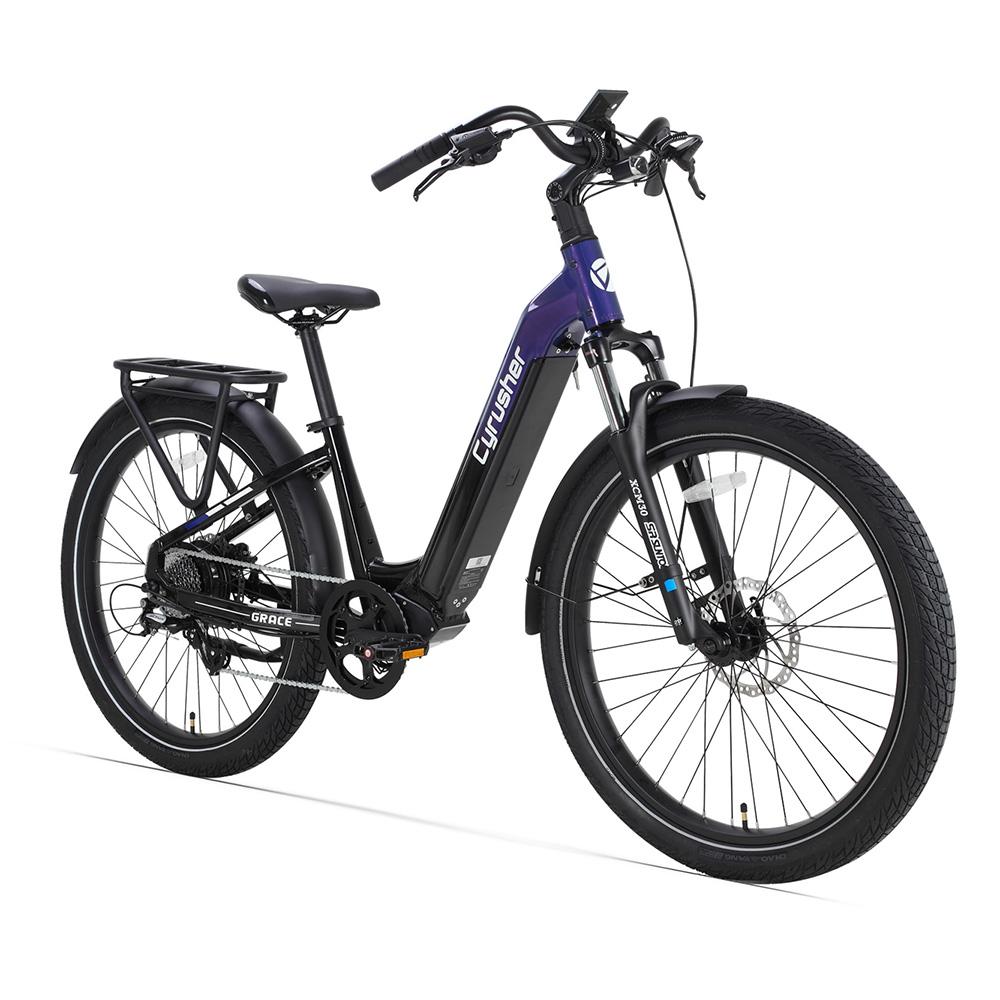 Cyrusher Grace Dospělé Městské Elektrické Kolo 250W Motor 48V15AH Baterie Terénní Elektrické Kolo 27,5 Palcové Tlusté Pláště Horské e-Kolo