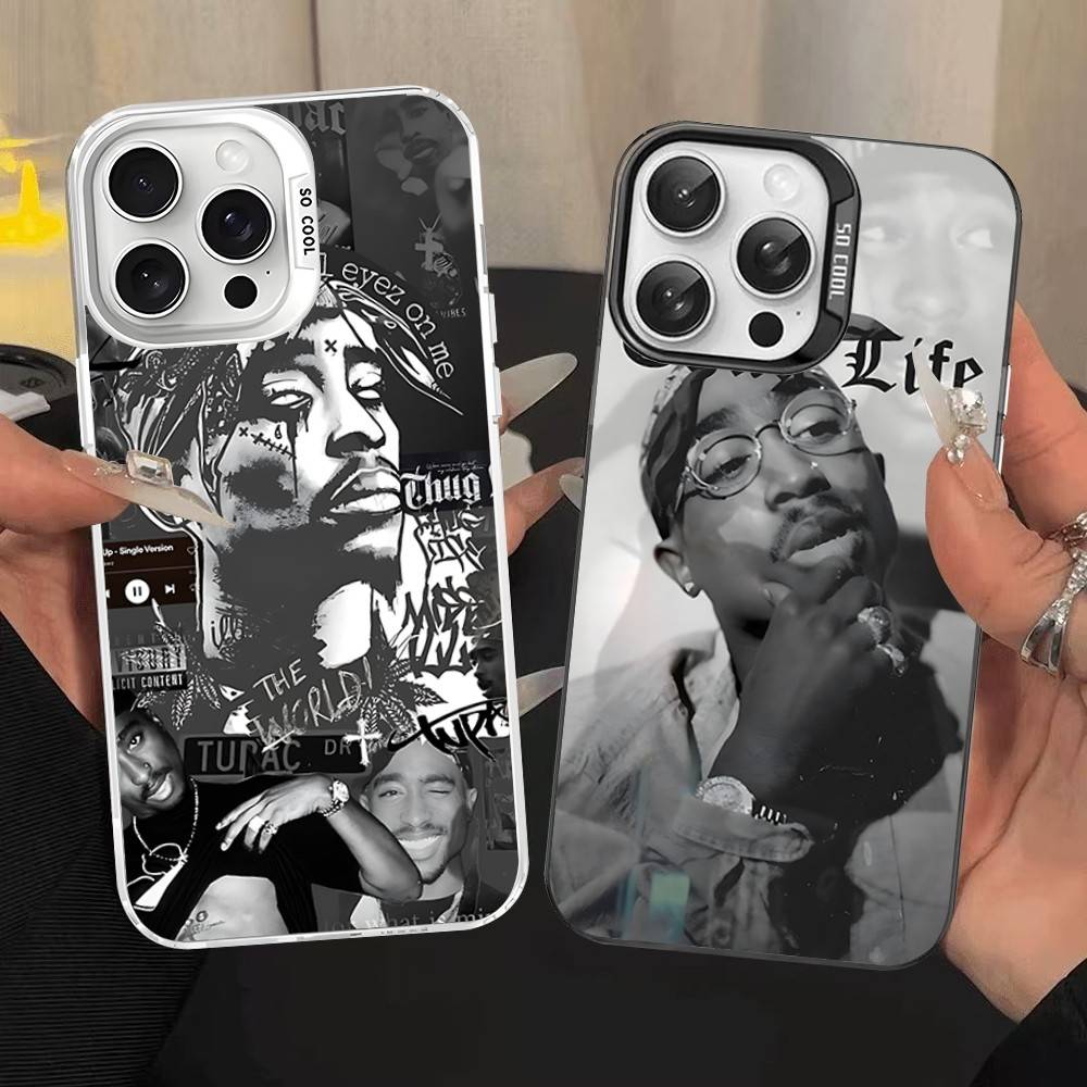 2Pac Hip Hop Singer Phone Cases For IPhone 17 16 15 14 13 12 11 Plus Pro Max Pro Color Matte Cover