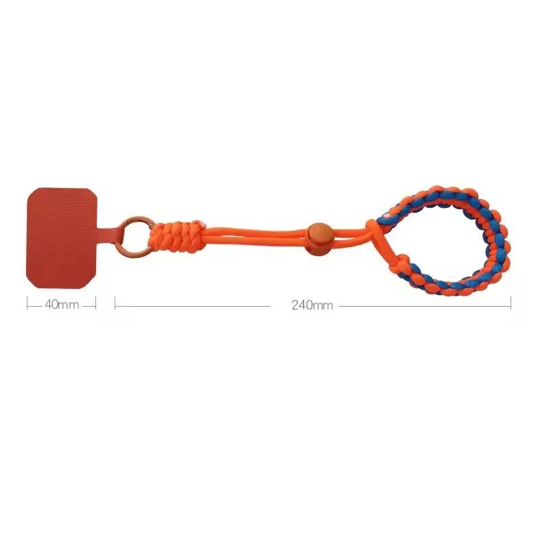 Handwoven Adjustable Mobile Phone Universal Case Lanyard Wrist Strap Outdoor Sports Anti-Lost Bracelet Hanging Card Cord Charm