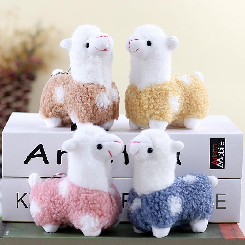 Adorable Plush Alpaca Keychain Charming Small Stuffed Toy For Bags And Gifts