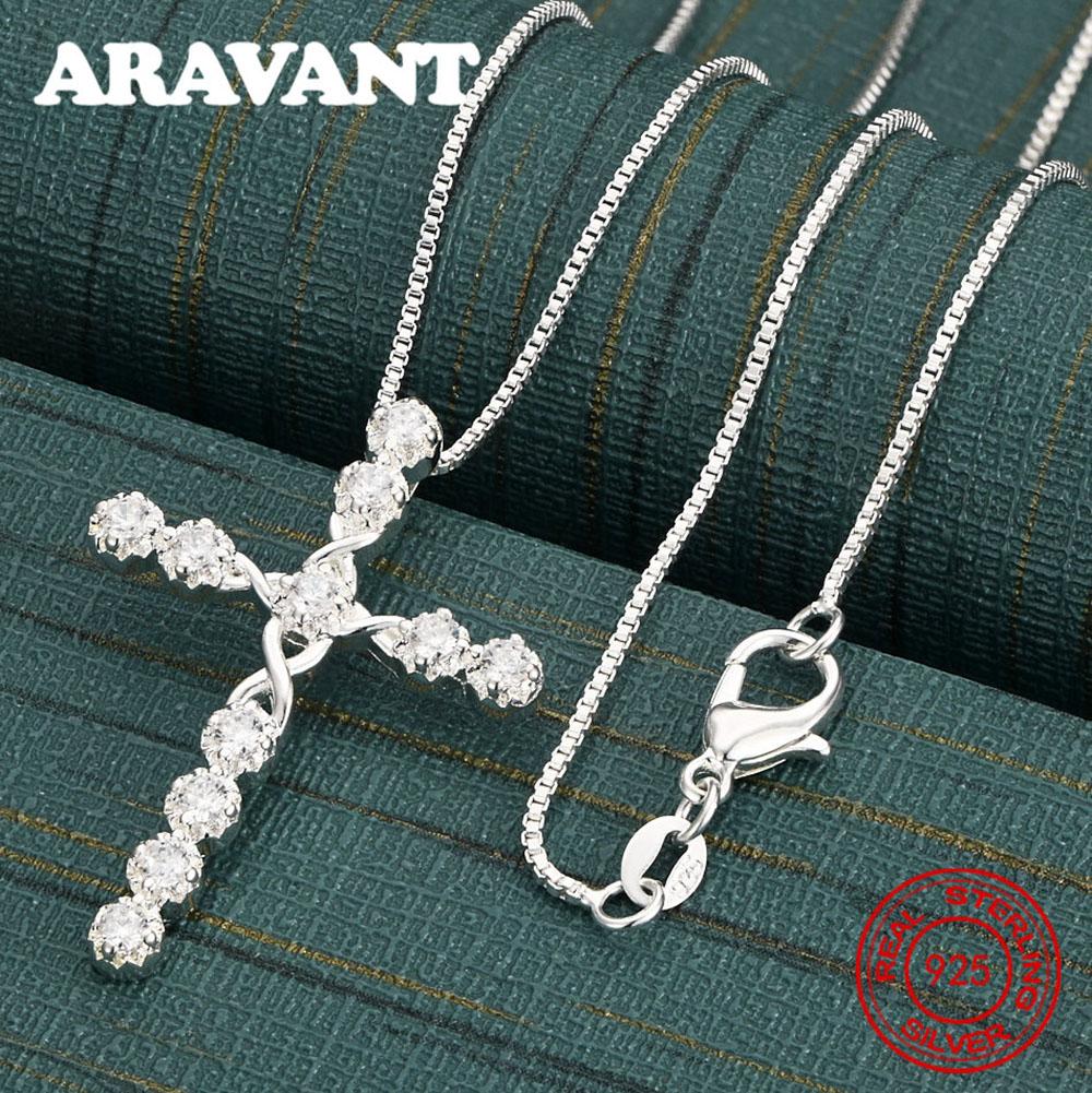 Copper Full Zirconia Cross Pendant Necklace For Women - Vintage Elegance And Noble Party Jewelry