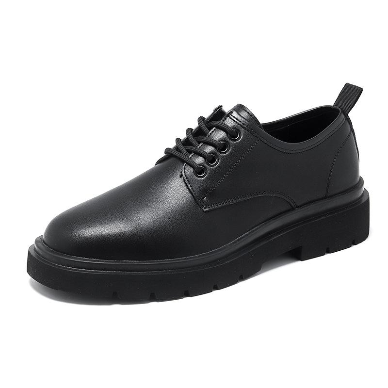 2025 autumn new small leather shoes men's British style lace-up trend men's shoes street retro trendy shoes 4888