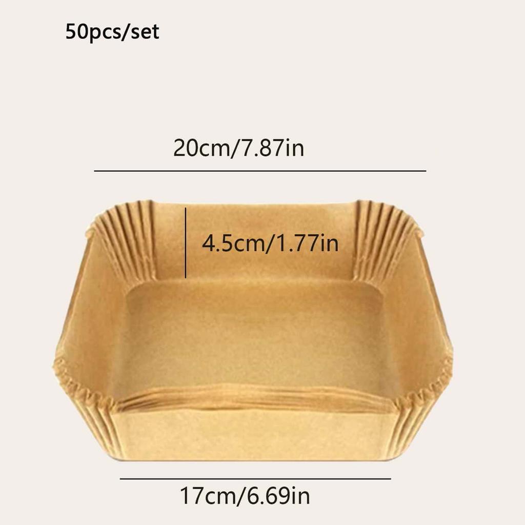 50 square air fryer paper lined with oil resistant air fryer disposable tray, oil-free air fryer,comic baking traybaking paper