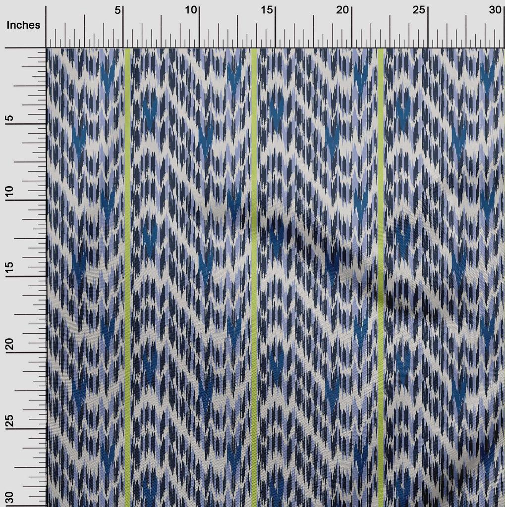 oneOone Cotton Flex Fabric Stripe & Chevron Ikat Fabric Prints By Yard 40 Inch