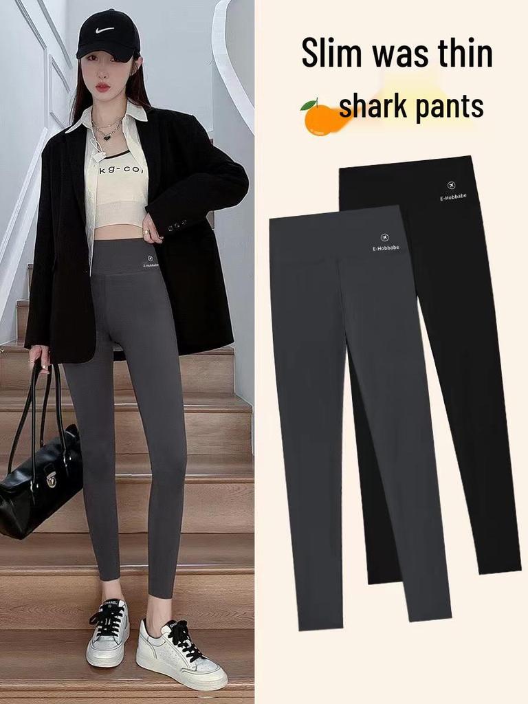 Damslimma svarta hajsimma yogaleggings - Bekväma, andningsbara och tunna