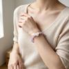 Purple Agate Heart-Stealing Bracelet: Enchanting Peach Shell Beads for Women, Luxurious High-End Charm