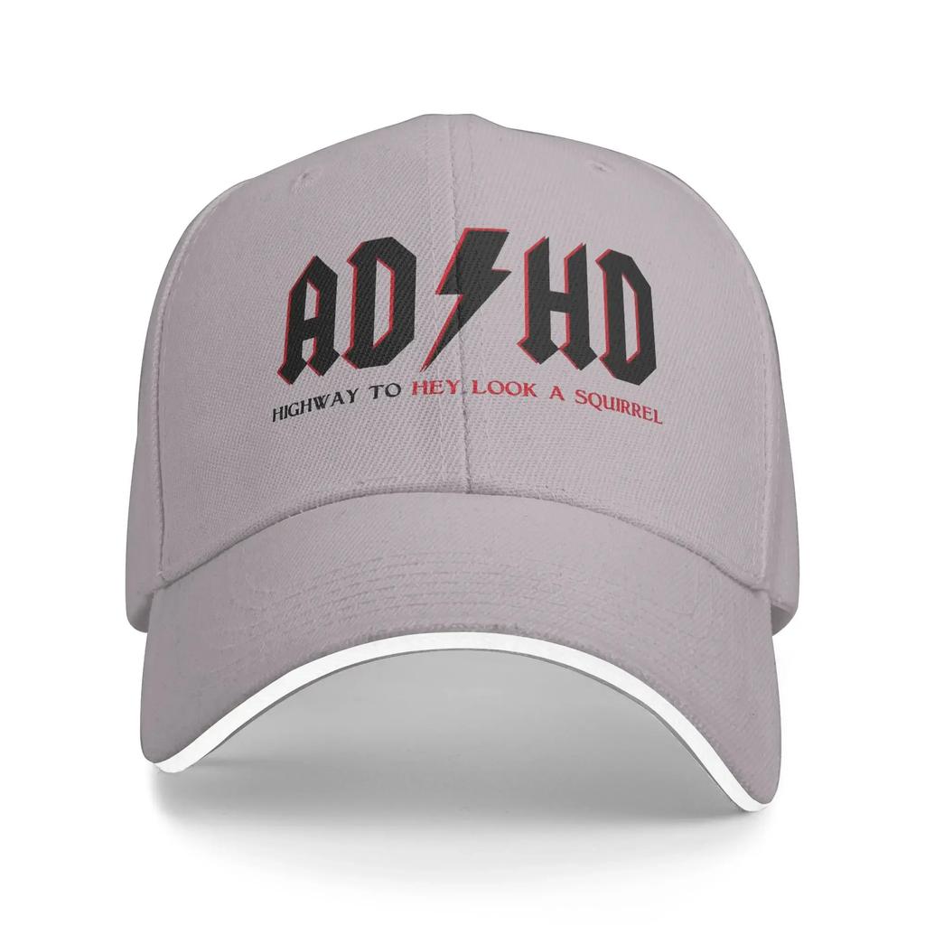 ADHD Highway To Hey Look A Squirrel Casual Baseball Cap Spring Funny Trucker Hat Hiking Fishing Snapback Cap Men Adult Retro