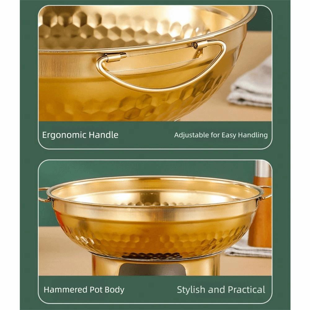 20/22cm Thai Hot Pot Thickened Dessert Holder High Quality Double Ears Hot Pot  Household