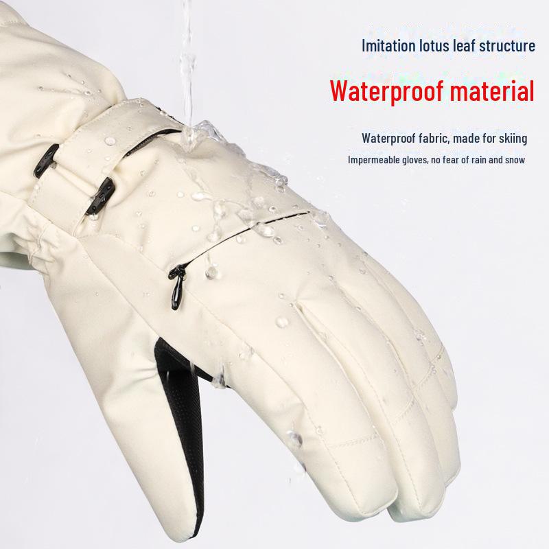 Velvet-Thick, Waterproof, Non-Slip Winter Ski Gloves for Men & Women - Windproof, Warm, Touchscreen, Perfect for Outdoor Activities.