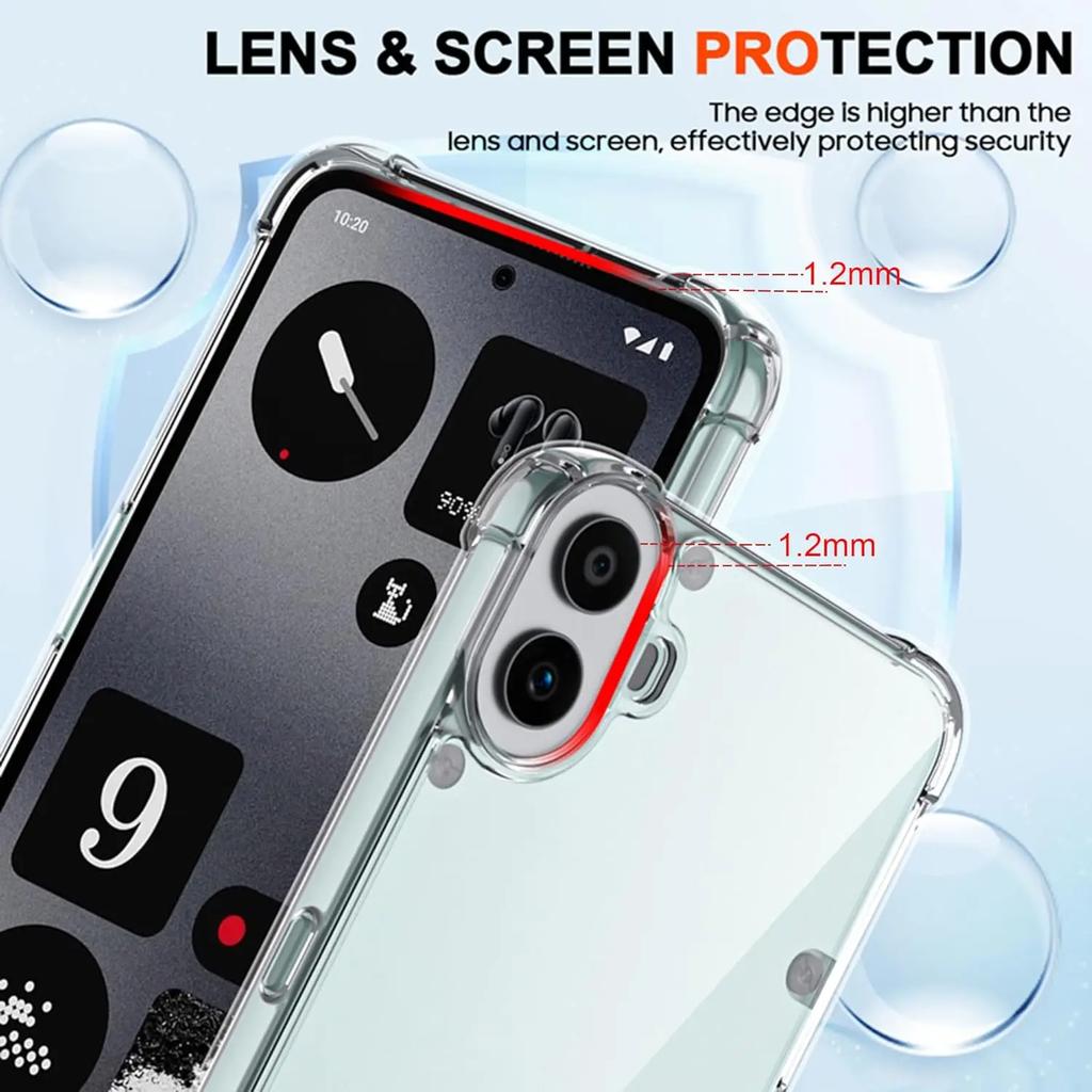 TPU Transparent Case for Nothing Cmf Phone 2 Pro Phone 1 Protective Cover Four Corners Shockproof Bumper Coque Fundas